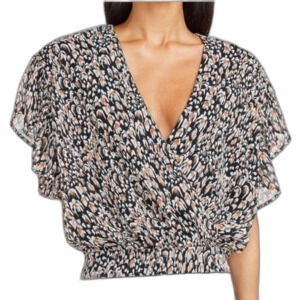 Express Printed Wrap Top